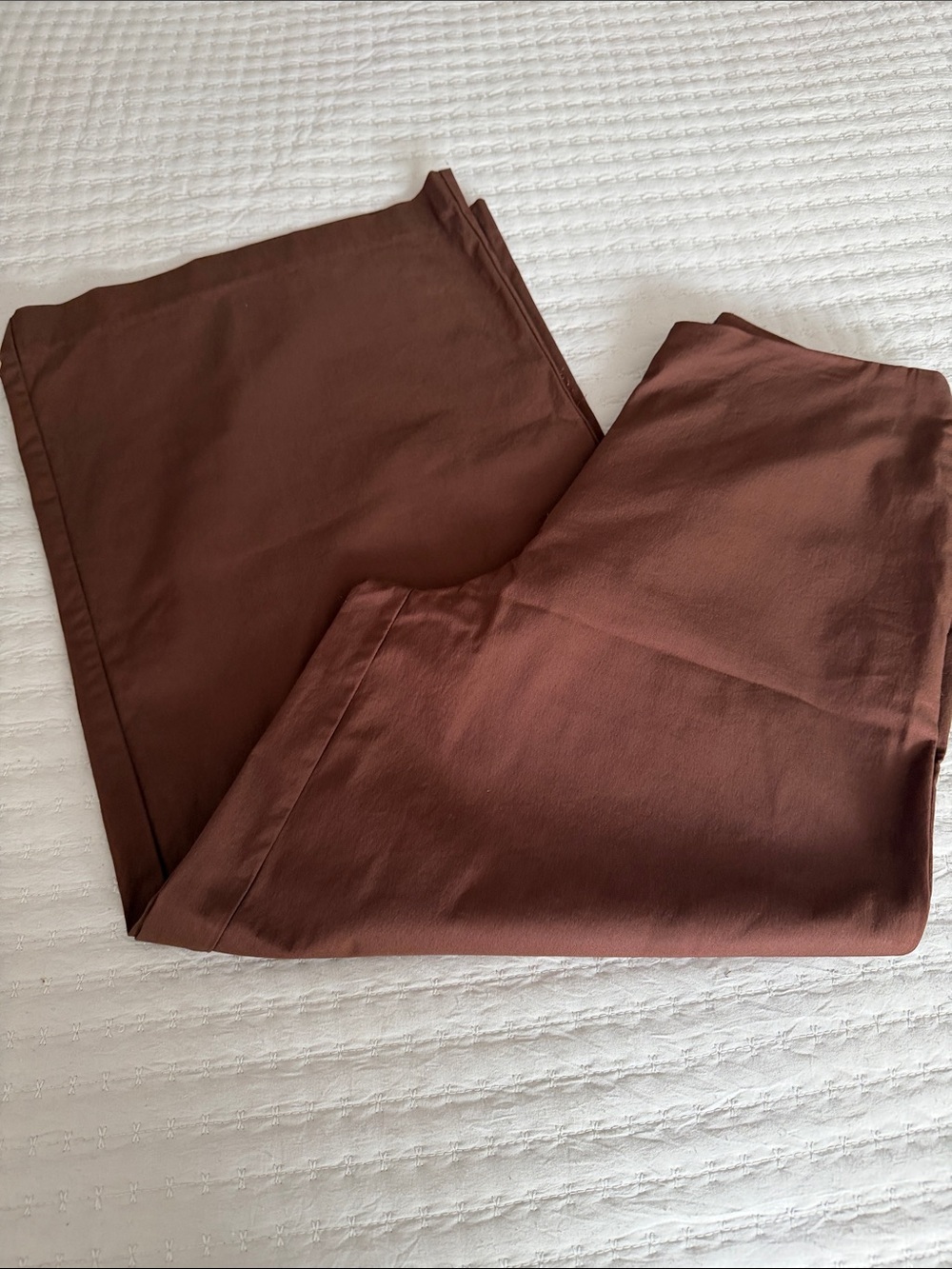 Super Wide Leg Crop Pants Dark Brown Sz 6 Great Fall Add - Picture 6 of 7